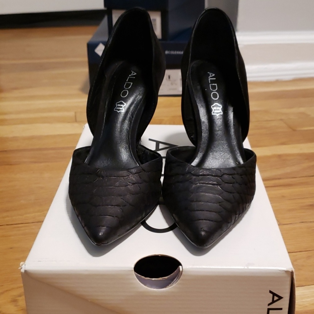 Aldo black heels size 6